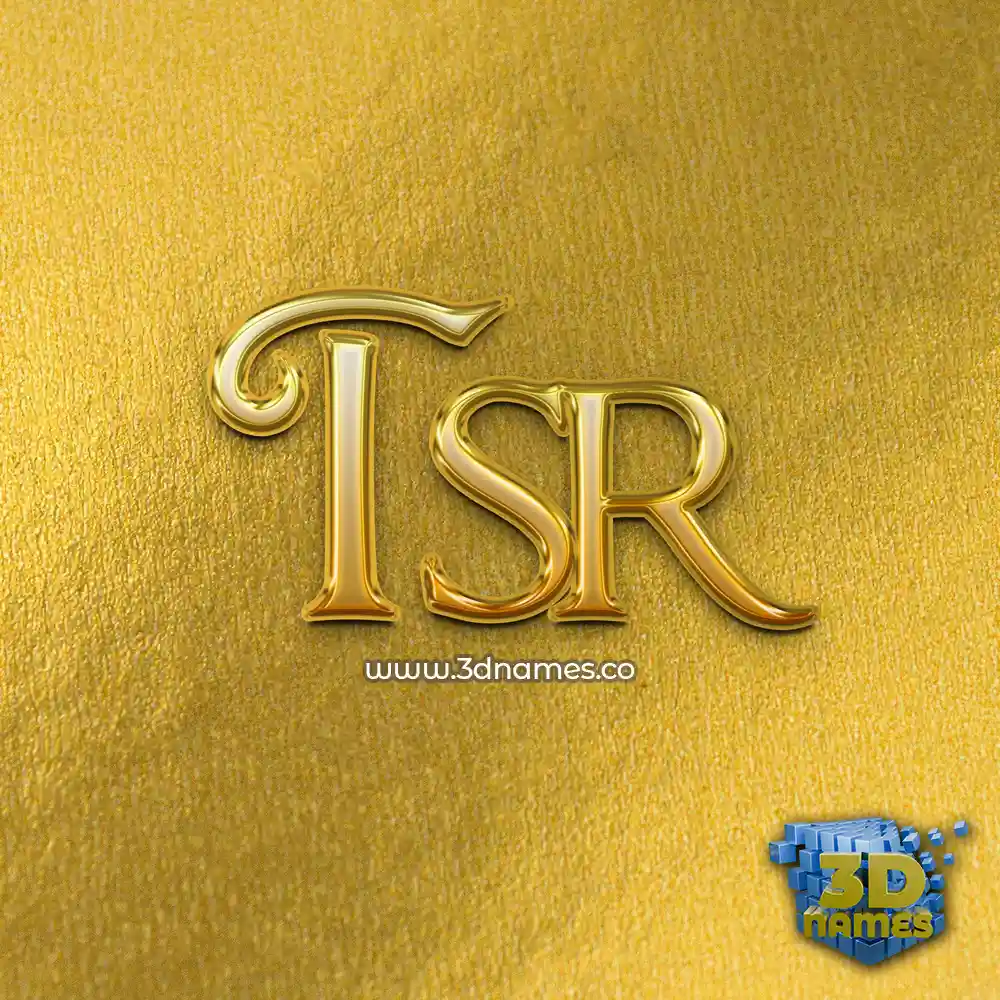 tsr in All Gold style - 3D name wallpaper