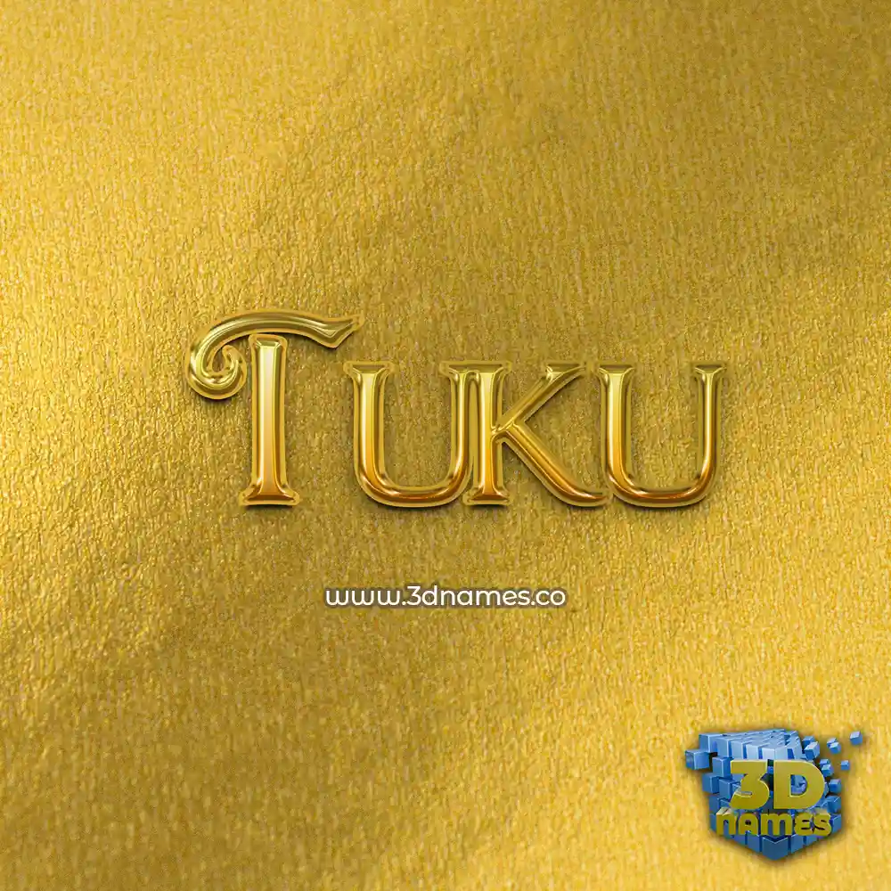 tuku in All Gold style - 3D name wallpaper