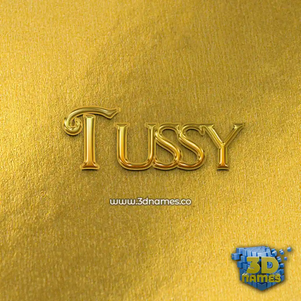 tussy in All Gold style - 3D name wallpaper