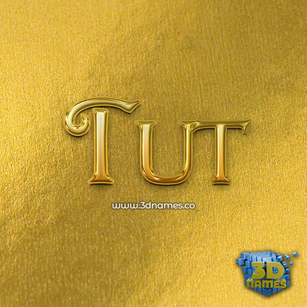 tut in All Gold style - 3D name wallpaper