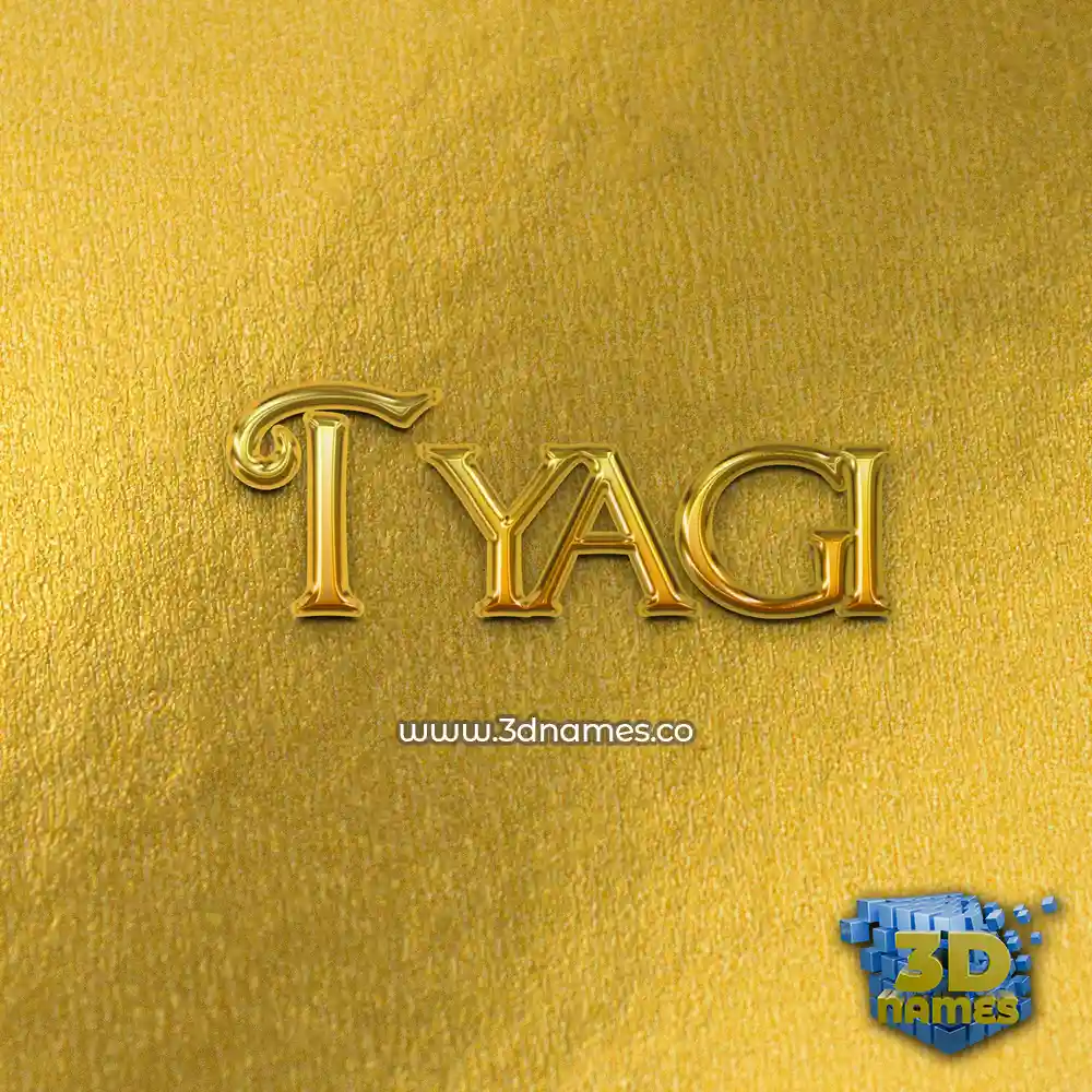 tyagi in All Gold style - 3D name wallpaper
