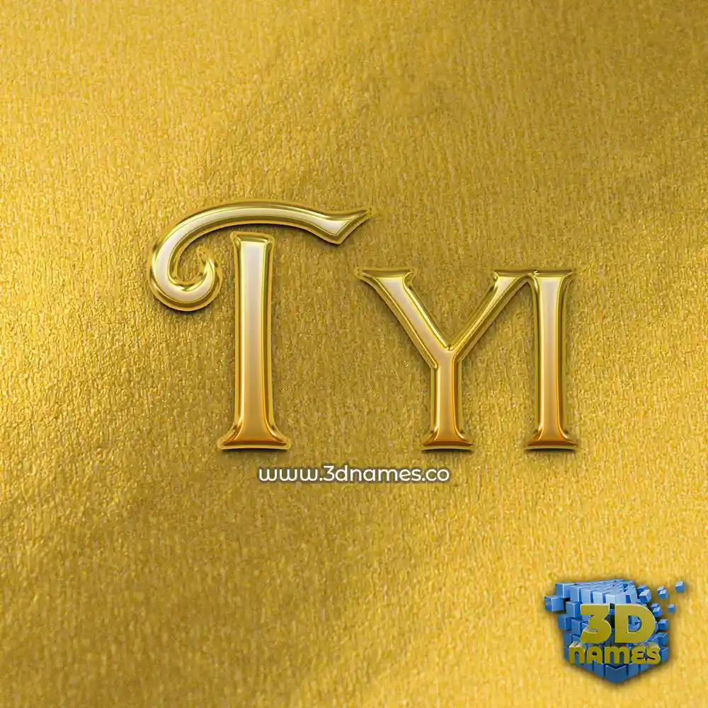 tyi in All Gold style - 3D name wallpaper