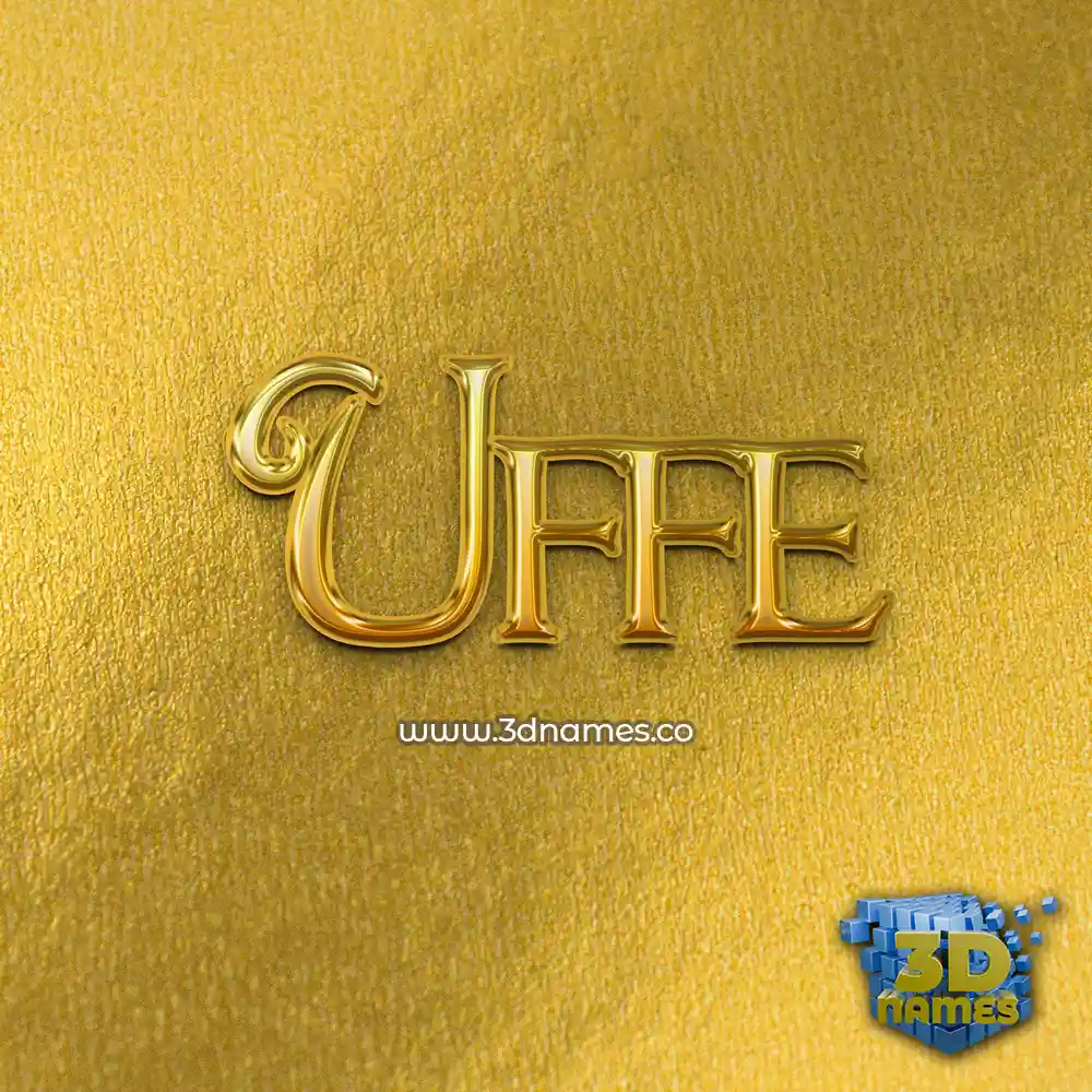 uffe in All Gold style - 3D name wallpaper