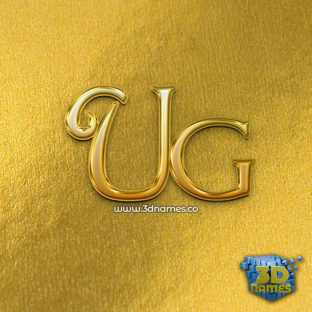 ug in All Gold style - 3D name wallpaper