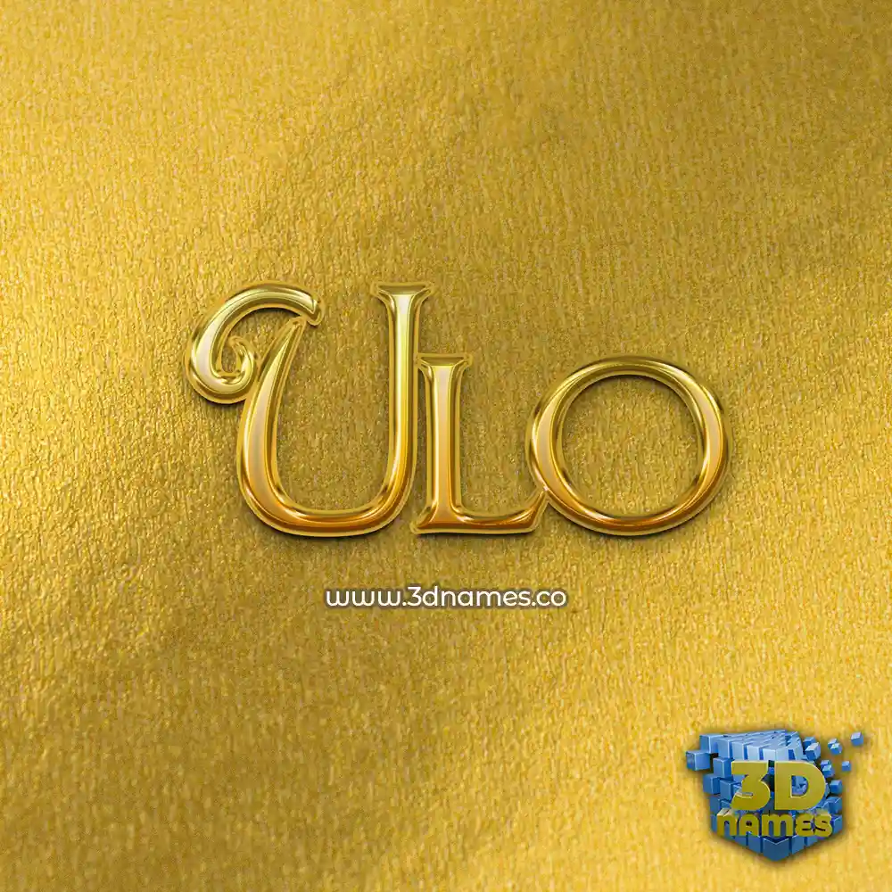 ulo in All Gold style - 3D name wallpaper