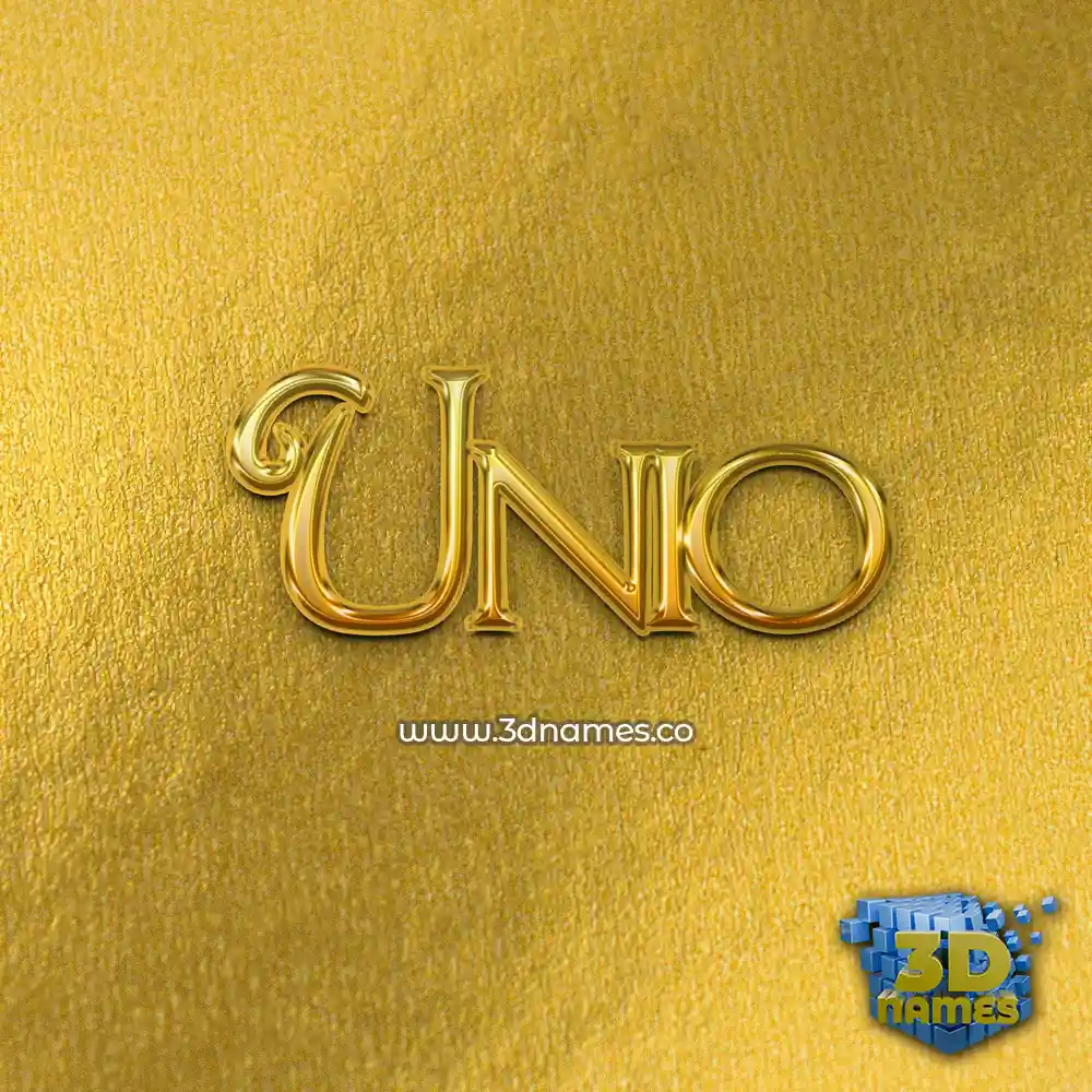 unio in All Gold style - 3D name wallpaper