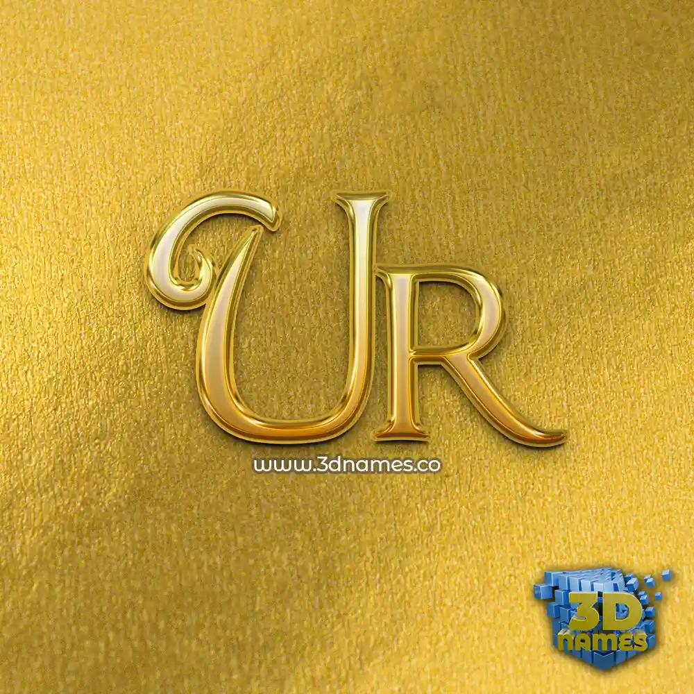 ur in All Gold style - 3D name wallpaper