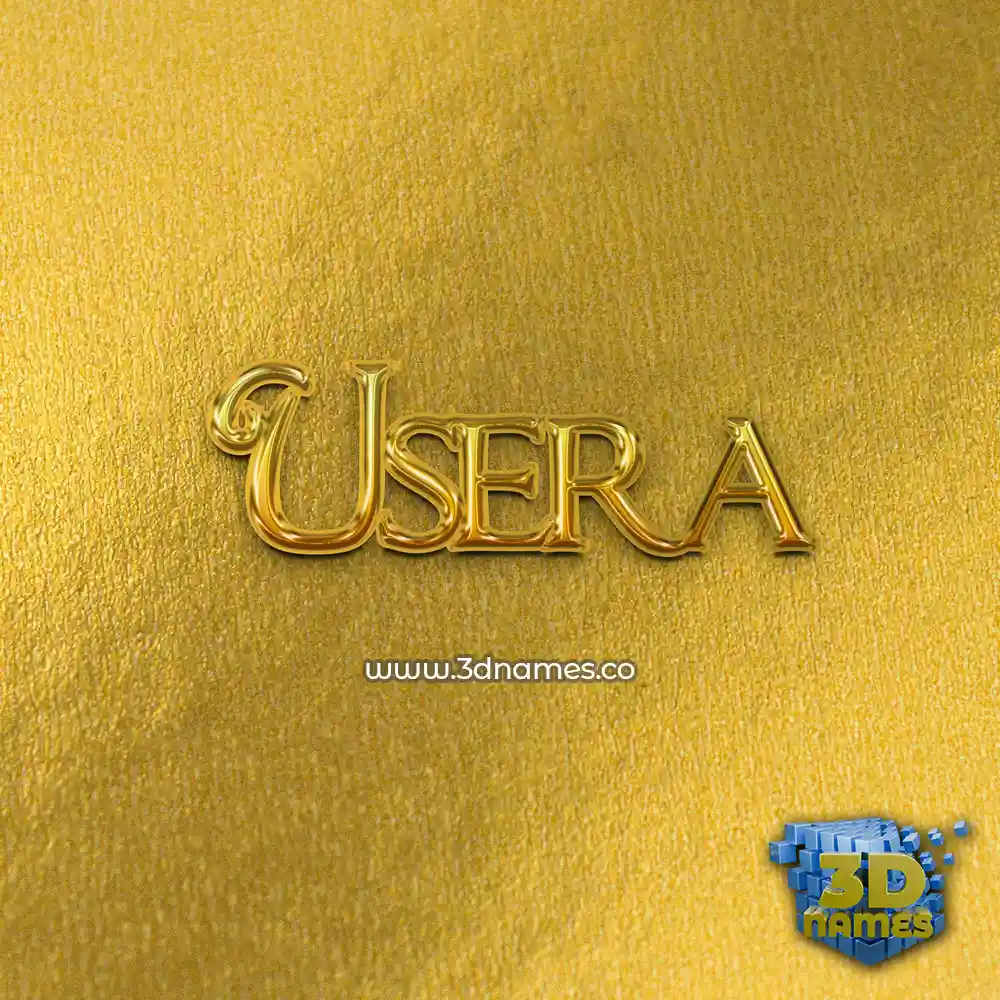 usera in All Gold style - 3D name wallpaper