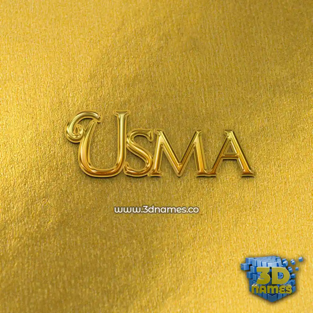 usma in All Gold style - 3D name wallpaper