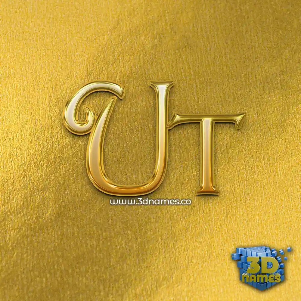 ut in All Gold style - 3D name wallpaper