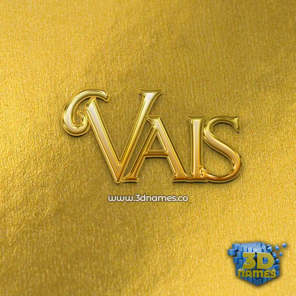 vais in All Gold style - 3D name wallpaper