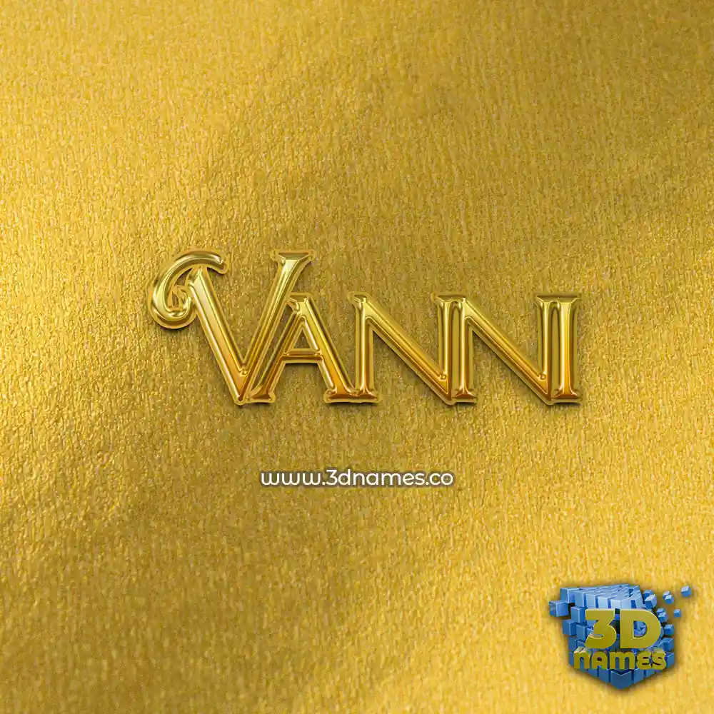 vanni in All Gold style - 3D name wallpaper