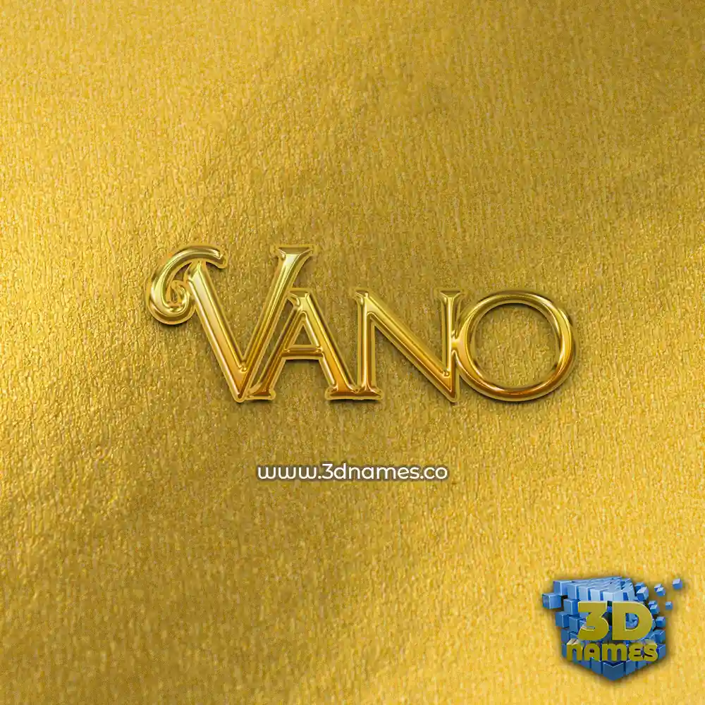 vano in All Gold style - 3D name wallpaper