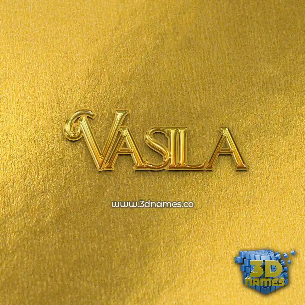 vasila in All Gold style - 3D name wallpaper