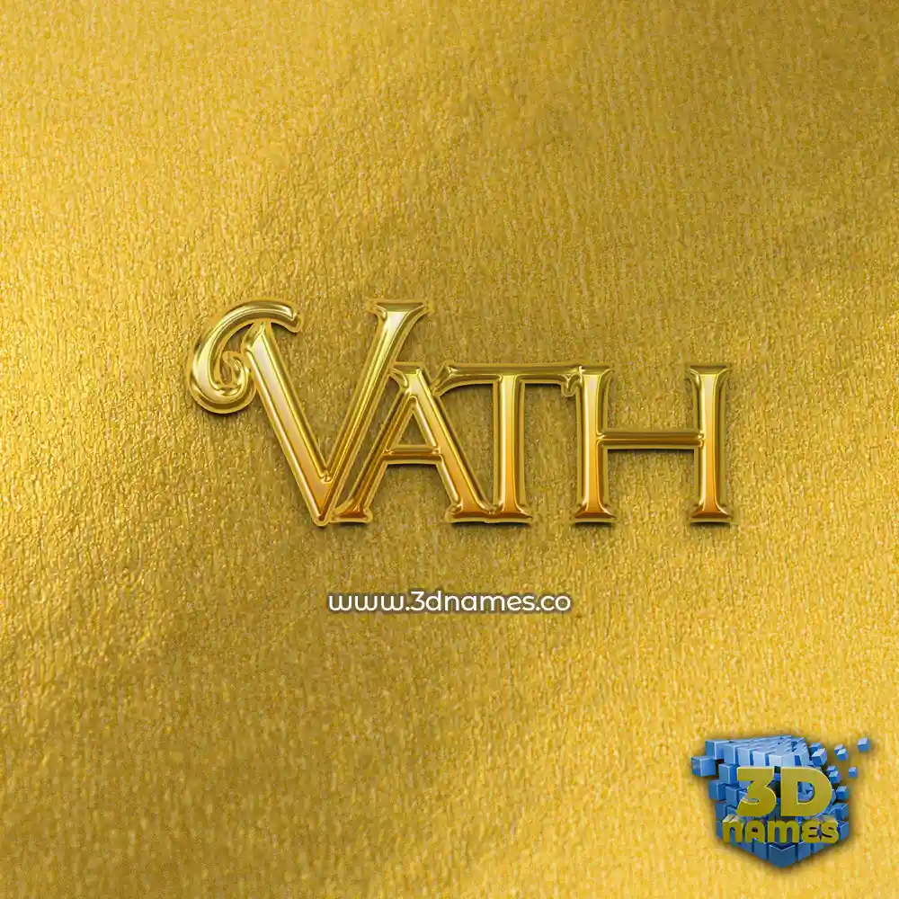 vath in All Gold style - 3D name wallpaper