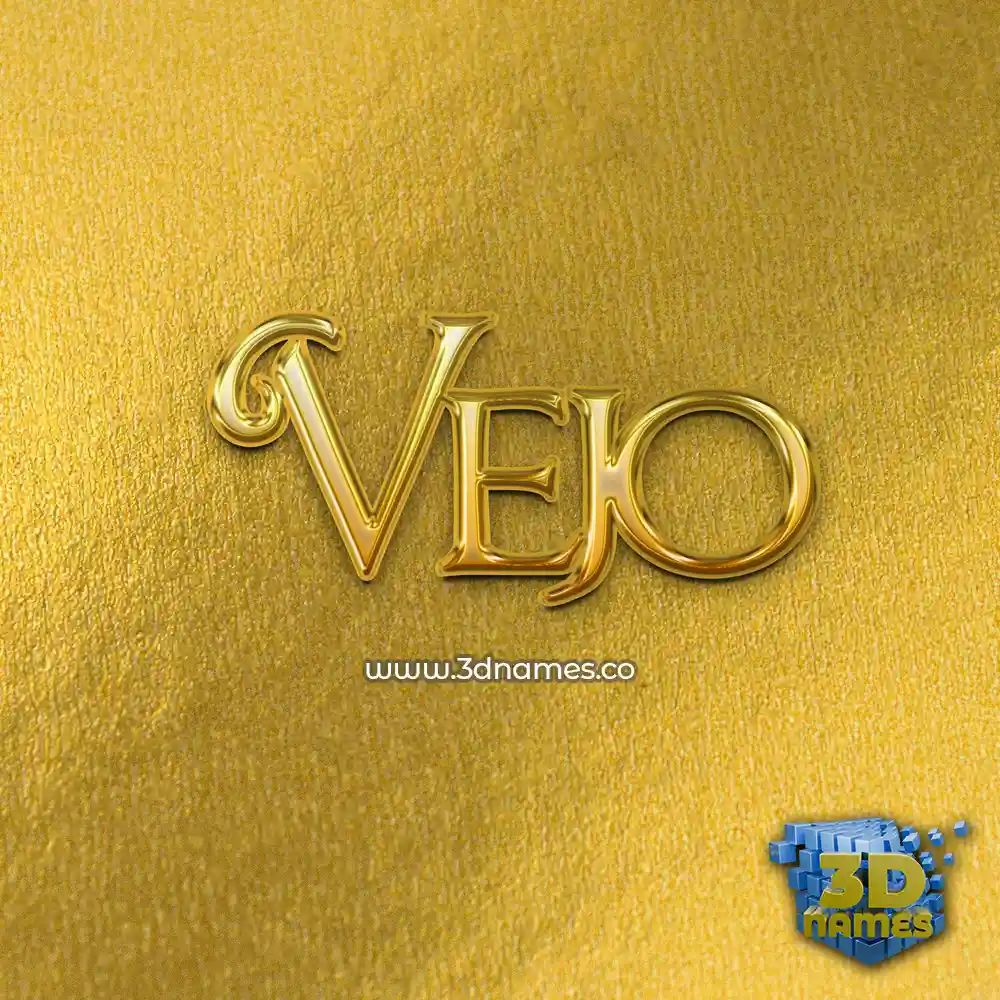 vejo in All Gold style - 3D name wallpaper