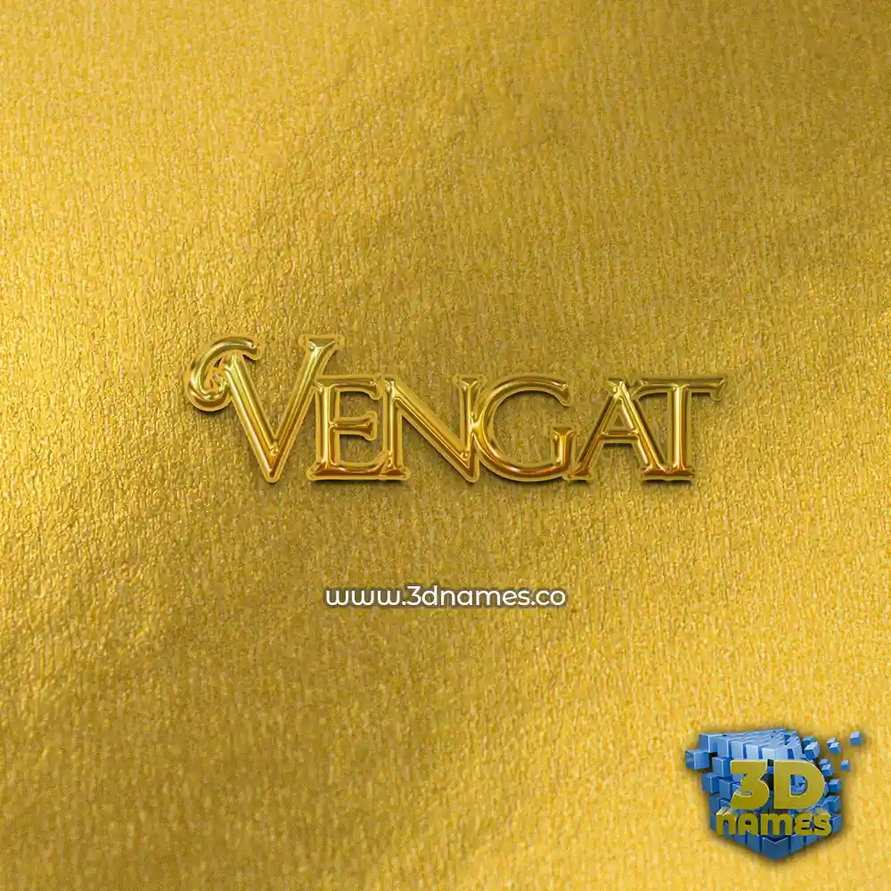 vengat in All Gold style - 3D name wallpaper