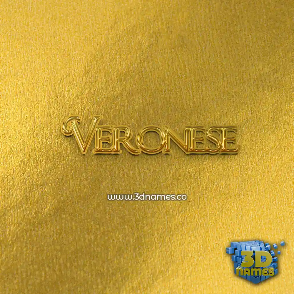 veronese in All Gold style - 3D name wallpaper