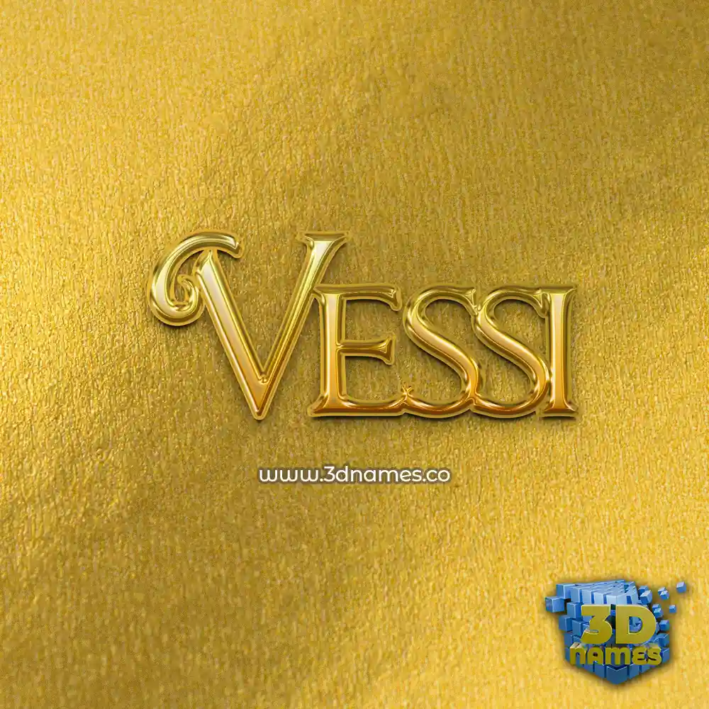 vessi in All Gold style - 3D name wallpaper