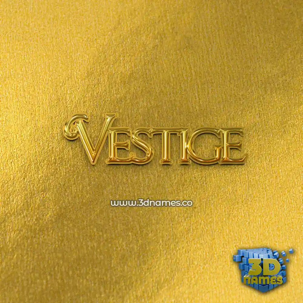 vestige in All Gold style - 3D name wallpaper