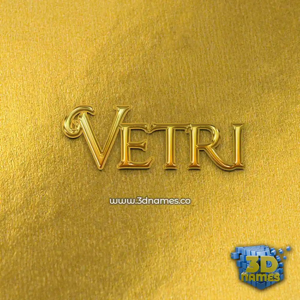 vetri in All Gold style - 3D name wallpaper