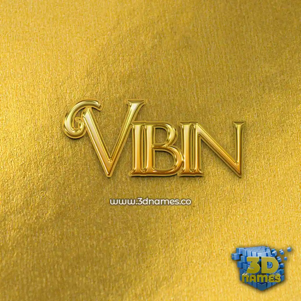 vibin in All Gold style - 3D name wallpaper