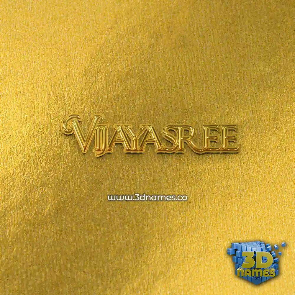vijayasree in All Gold style - 3D name wallpaper