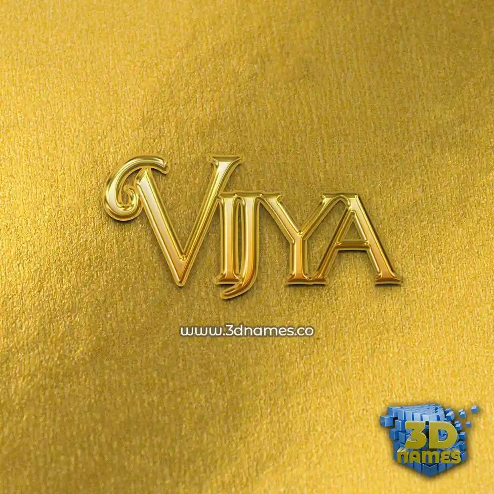 vijya in All Gold style - 3D name wallpaper