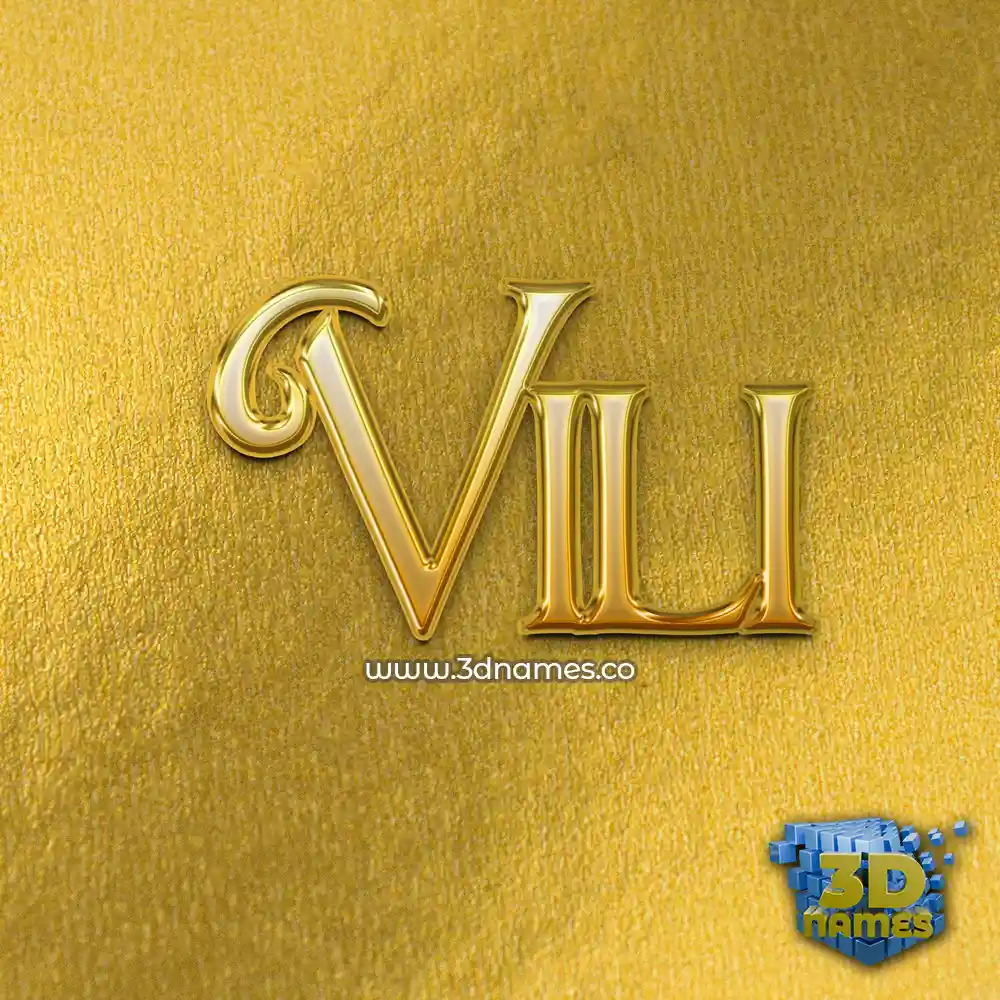 vili in All Gold style - 3D name wallpaper