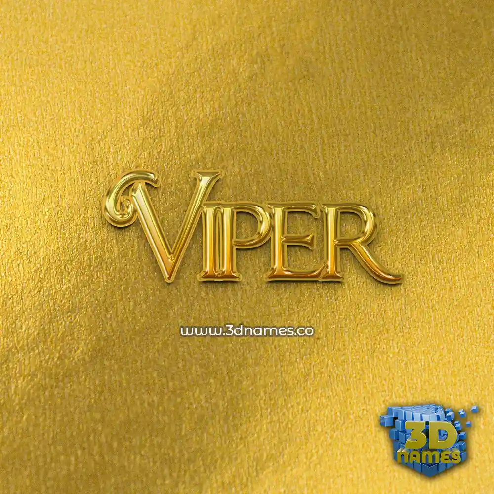 viper in All Gold style - 3D name wallpaper