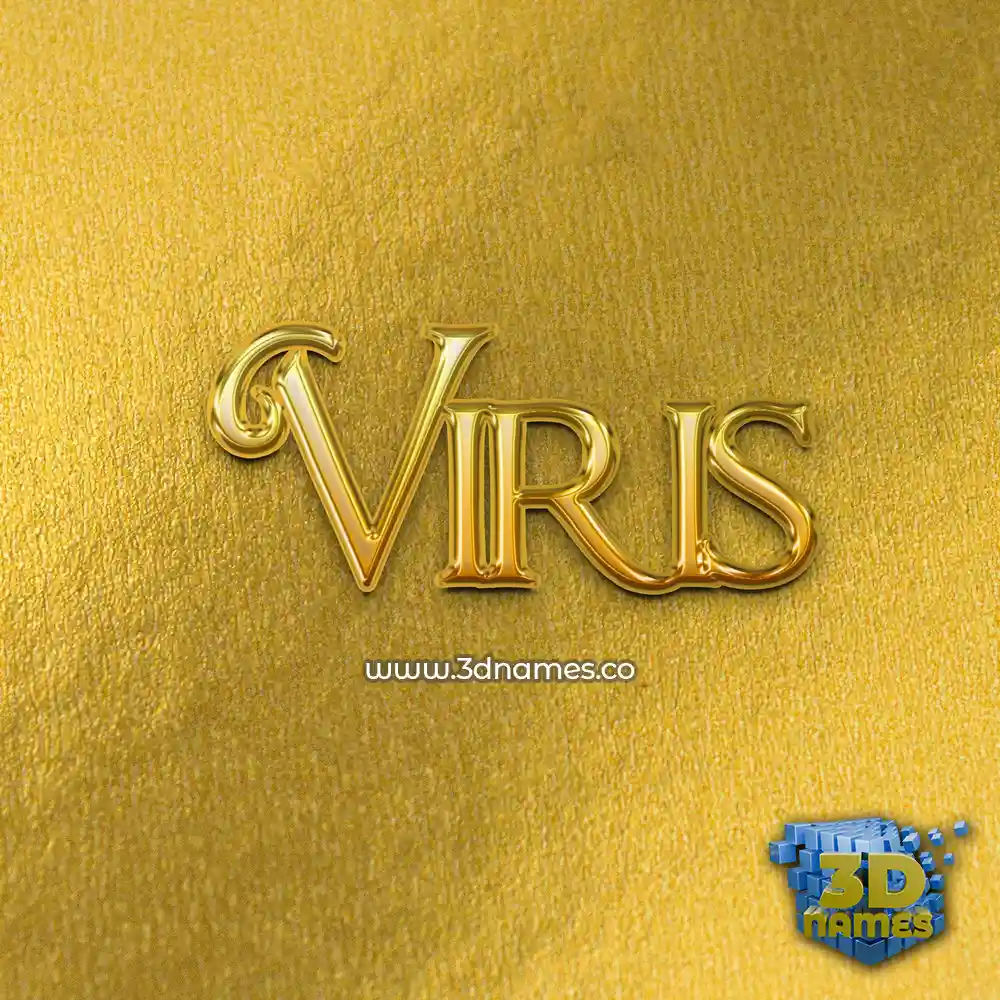 viris in All Gold style - 3D name wallpaper