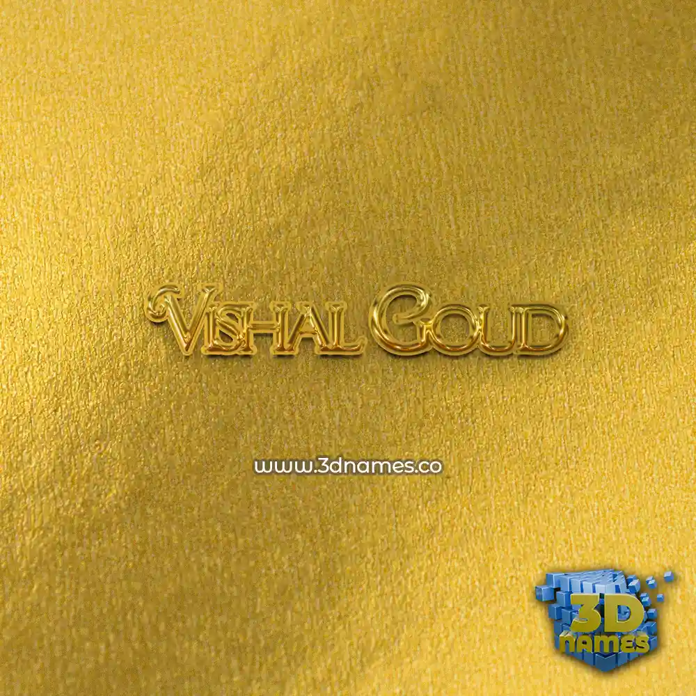 vishal goud in All Gold style - 3D name wallpaper