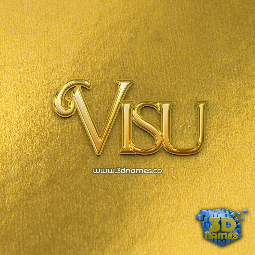 visu in All Gold style - 3D name wallpaper