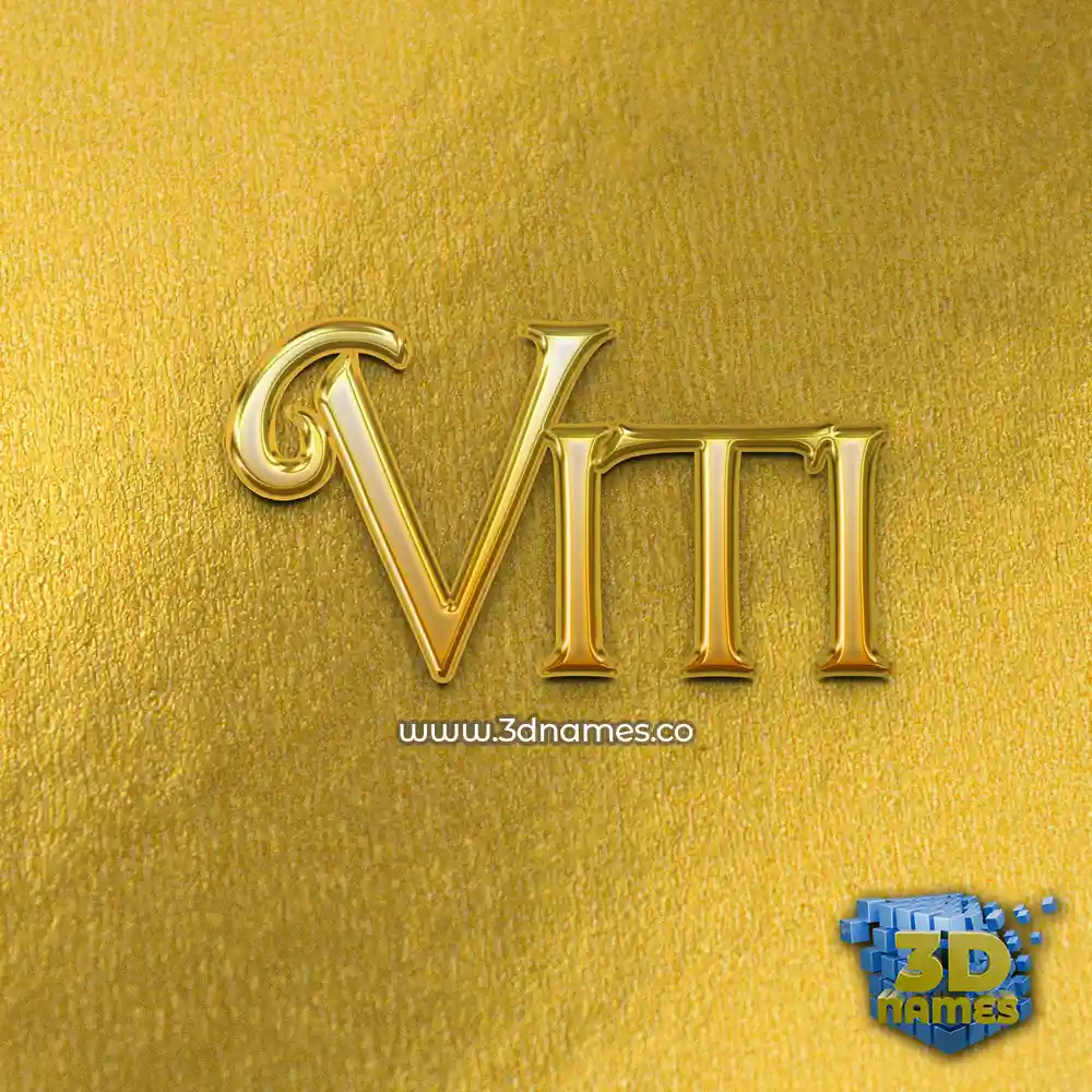 viti in All Gold style - 3D name wallpaper