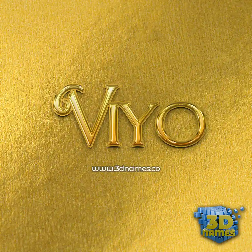 viyo in All Gold style - 3D name wallpaper