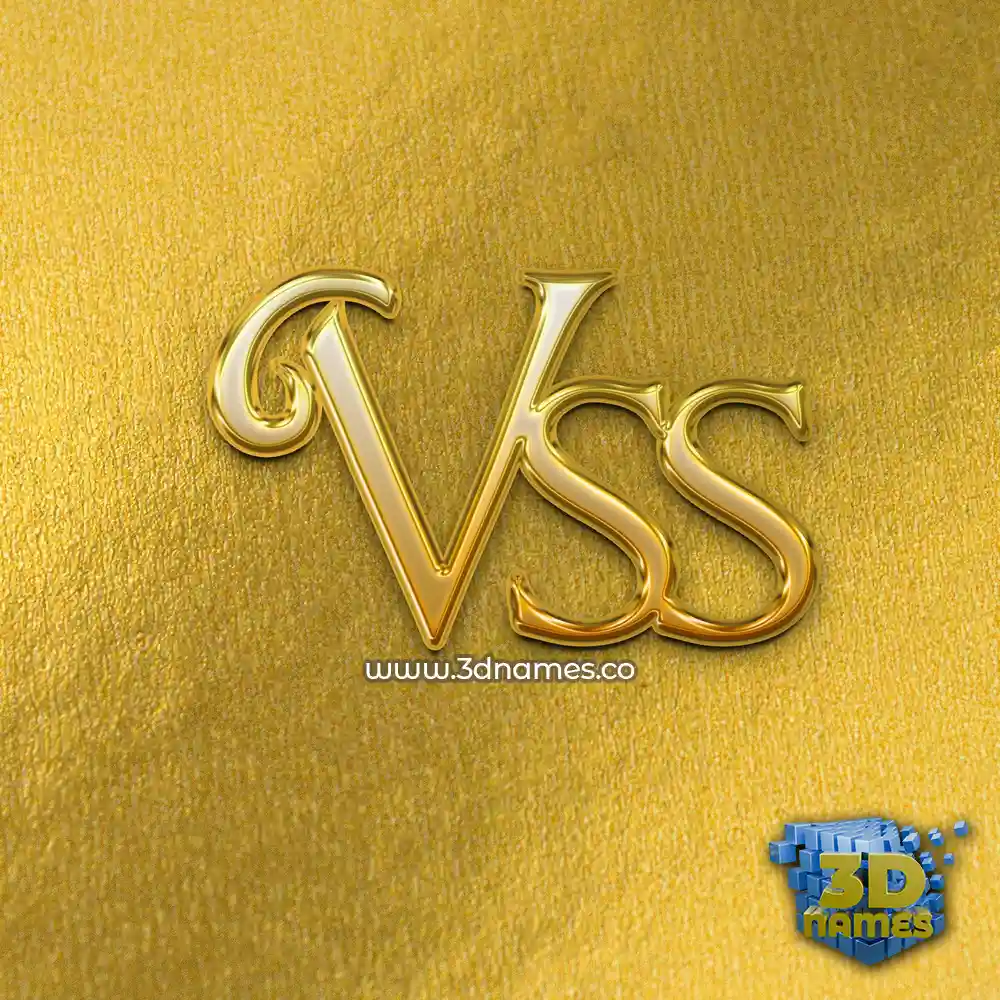 vss in All Gold style - 3D name wallpaper