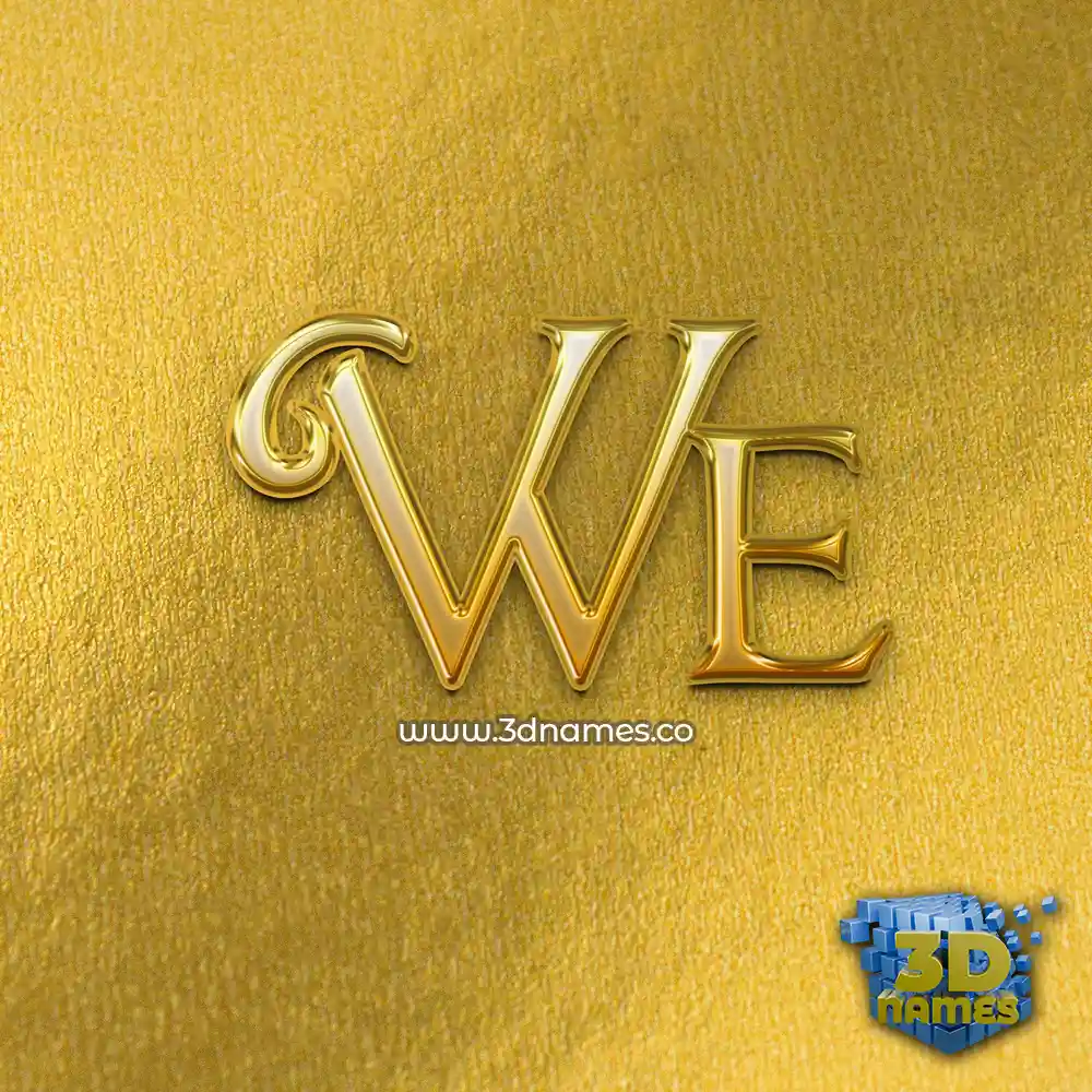 we in All Gold style - 3D name wallpaper