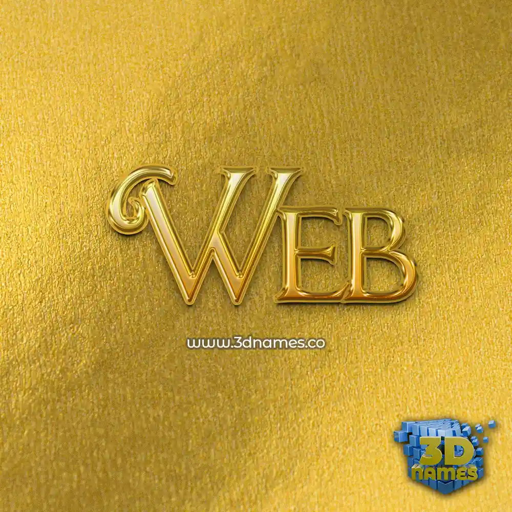 web in All Gold style - 3D name wallpaper