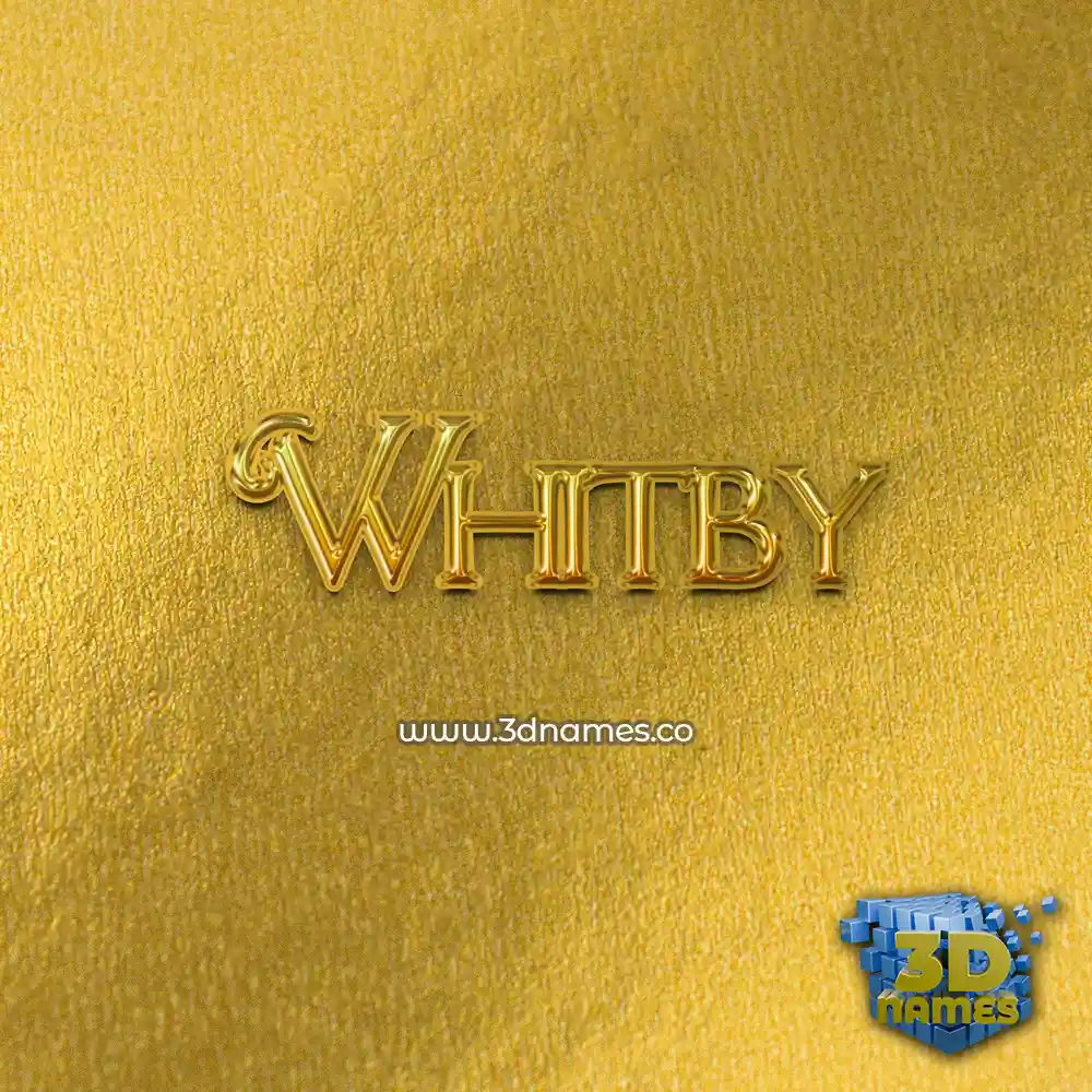 whitby in All Gold style - 3D name wallpaper
