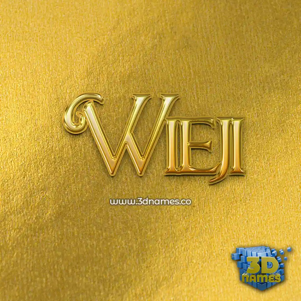 wieji in All Gold style - 3D name wallpaper