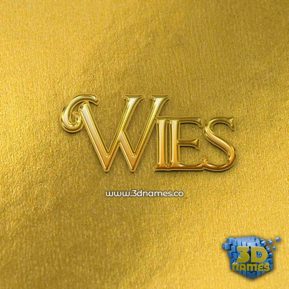 wies in All Gold style - 3D name wallpaper