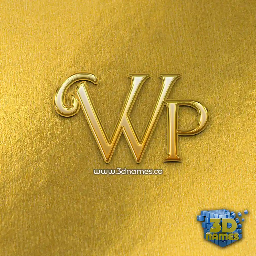 wp in All Gold style - 3D name wallpaper