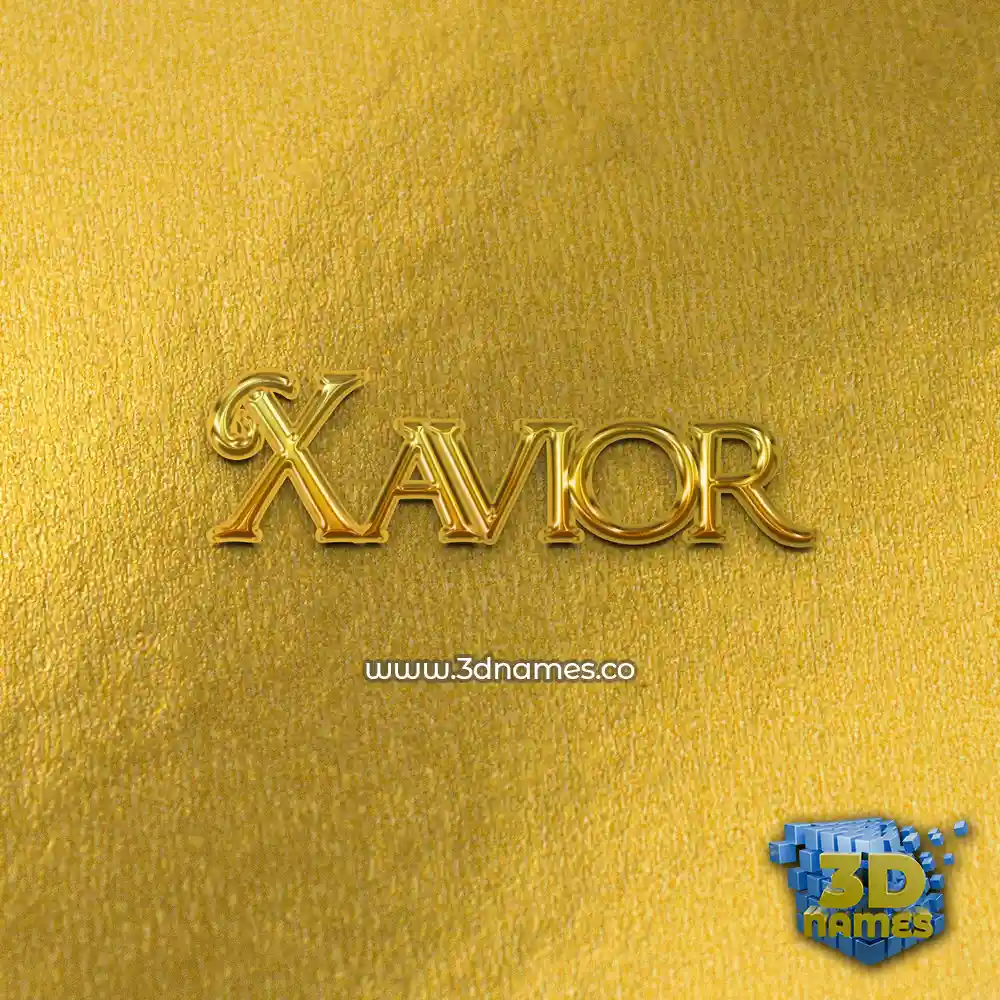 xavior in All Gold style - 3D name wallpaper