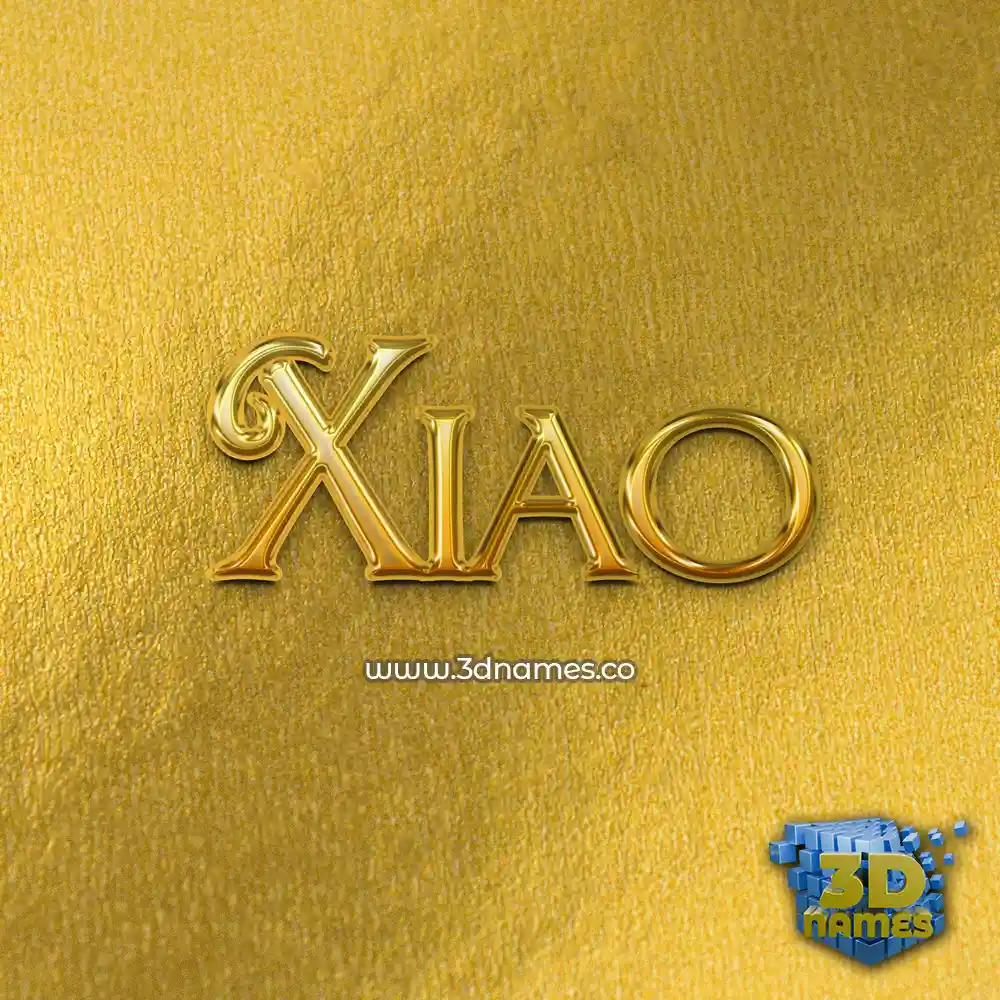 xiao in All Gold style - 3D name wallpaper