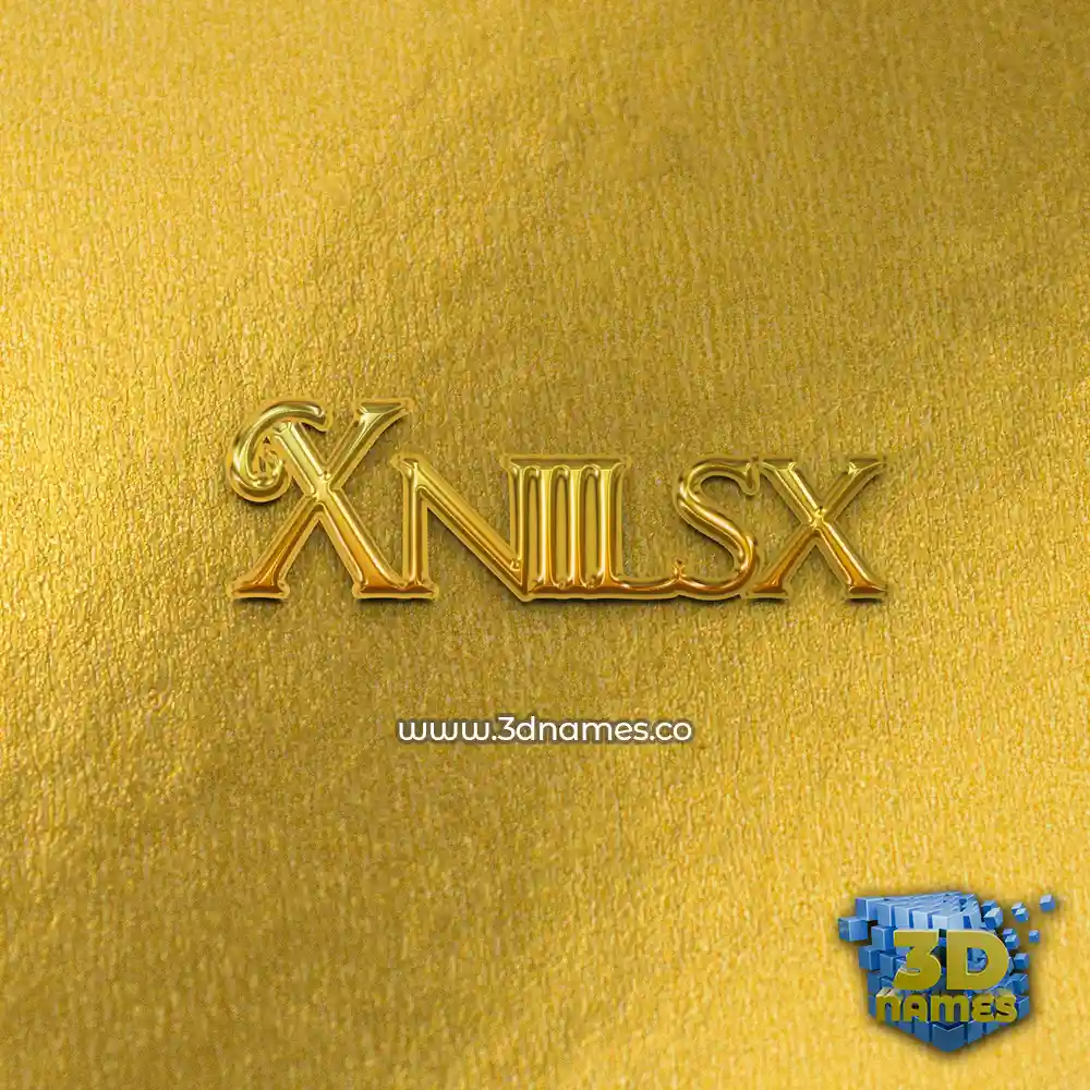 xniilsx in All Gold style - 3D name wallpaper