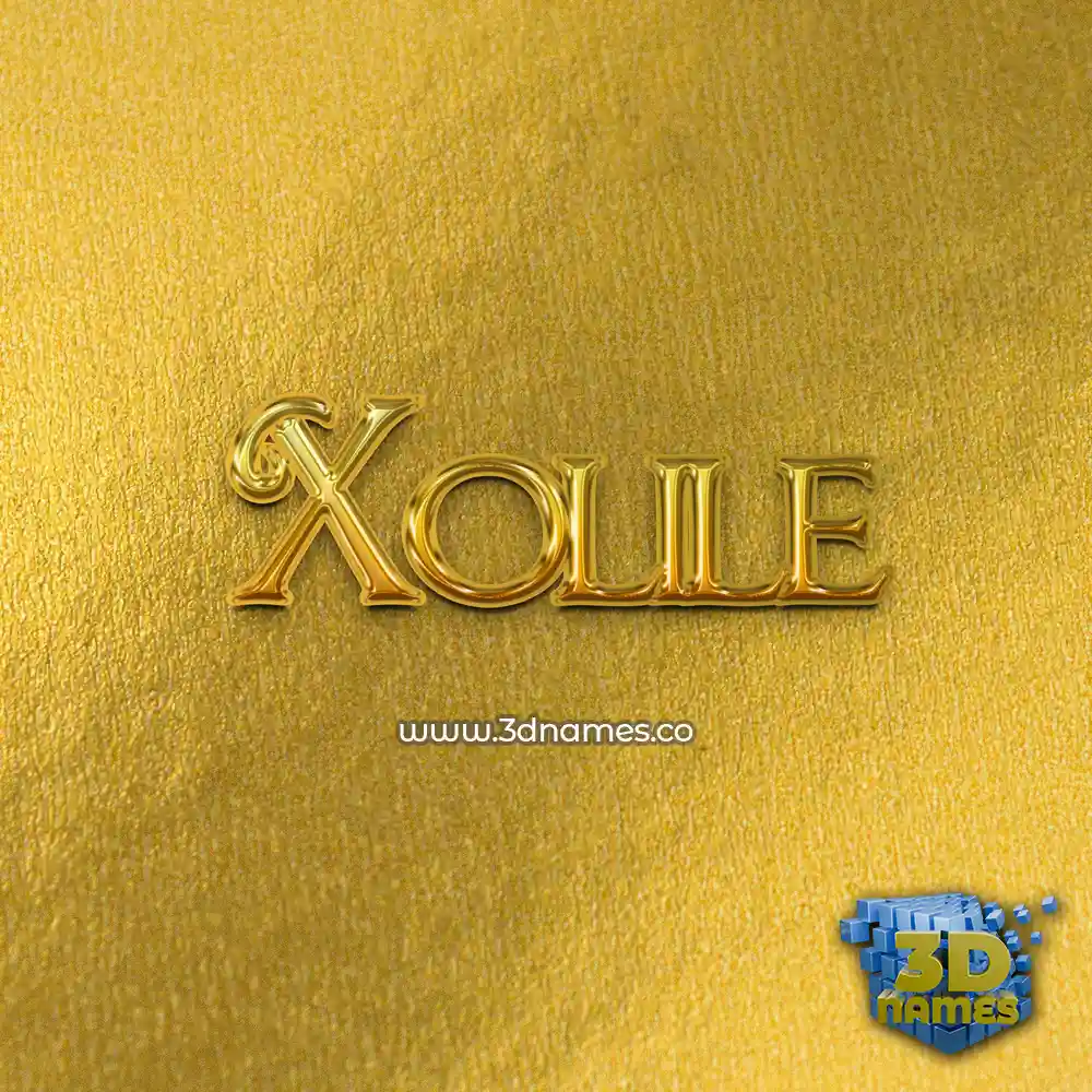 xolile in All Gold style - 3D name wallpaper