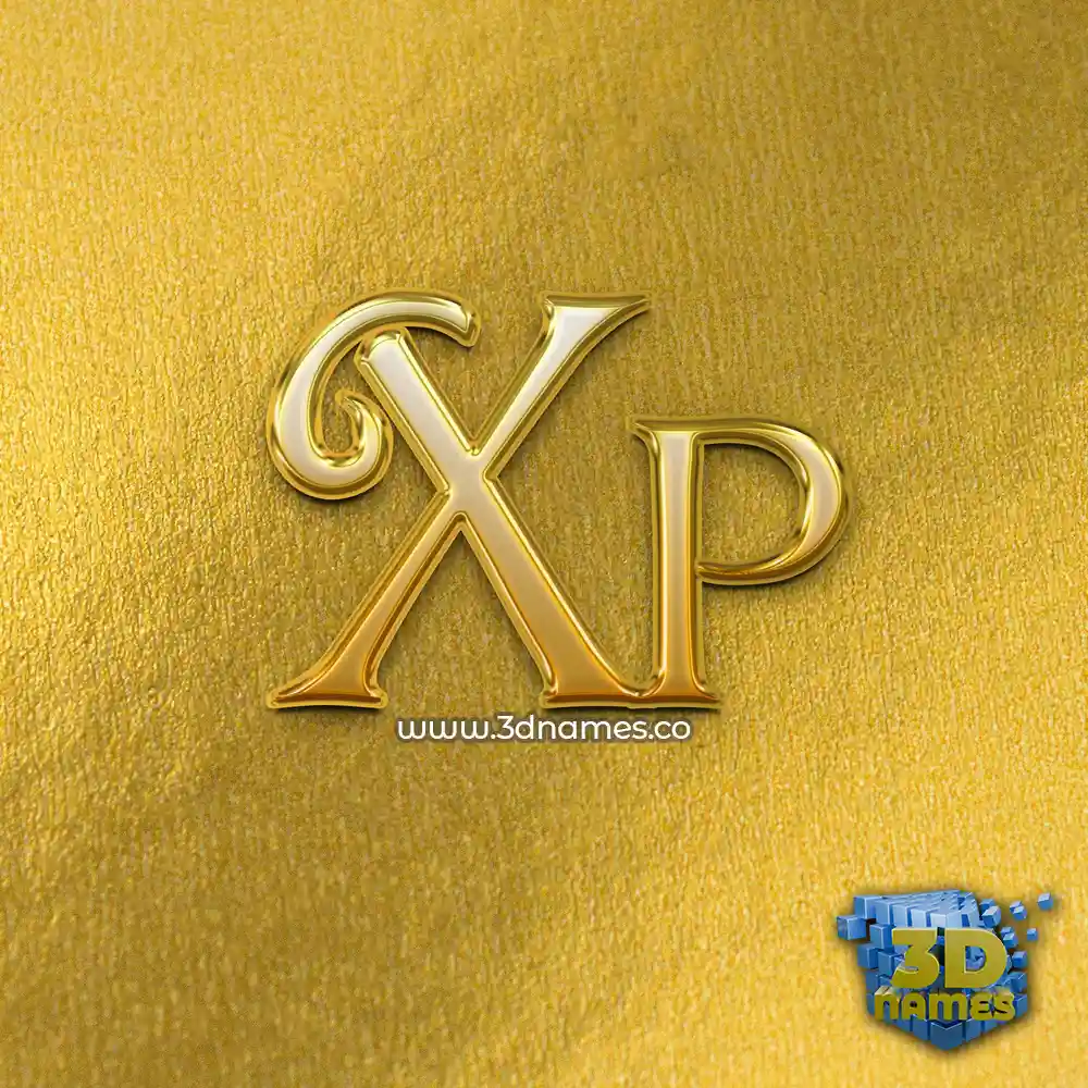 xp in All Gold style - 3D name wallpaper