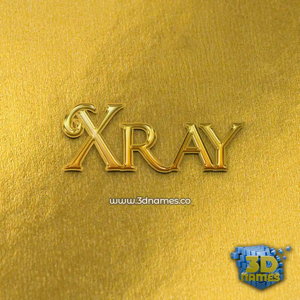 xray in All Gold style - 3D name wallpaper