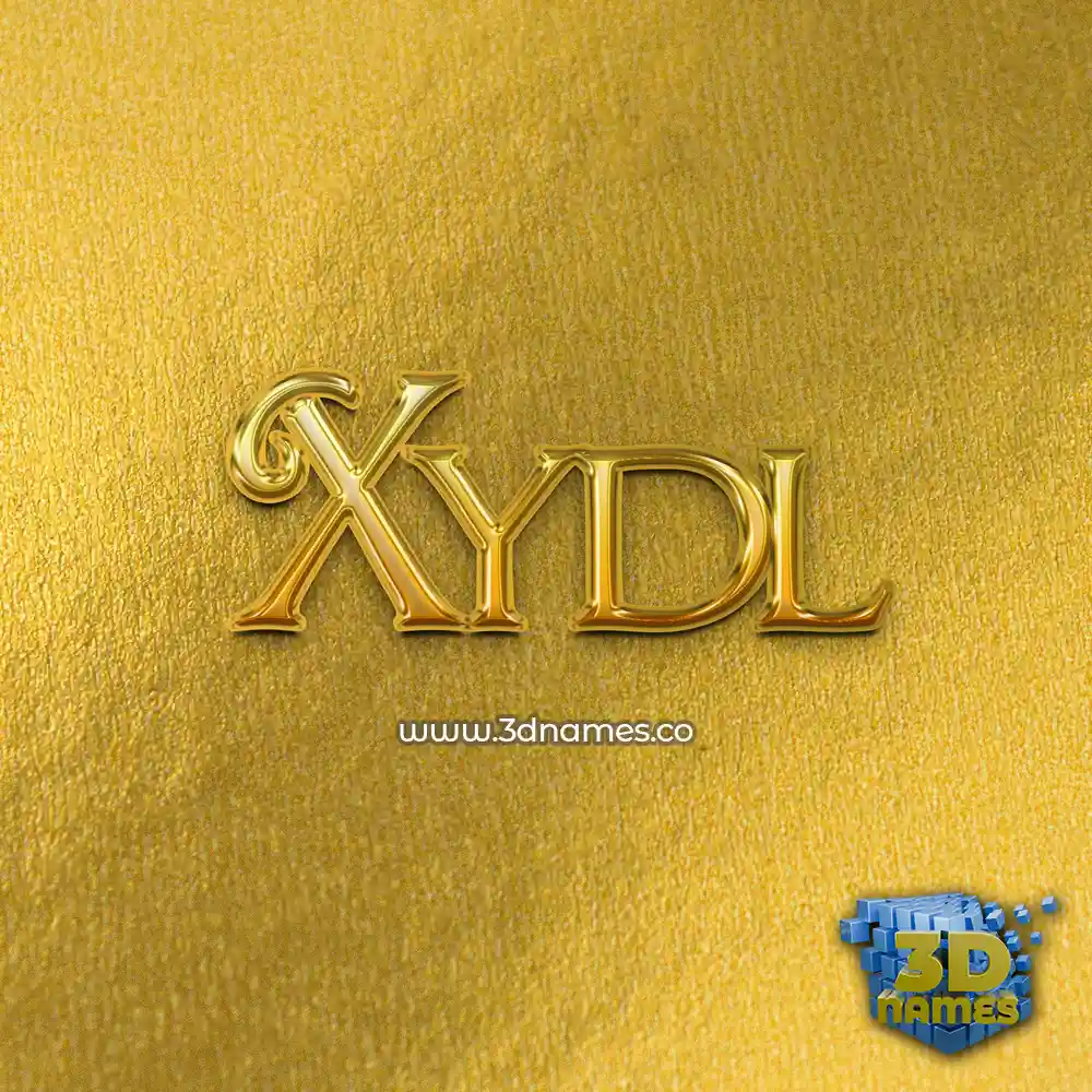 xydl in All Gold style - 3D name wallpaper