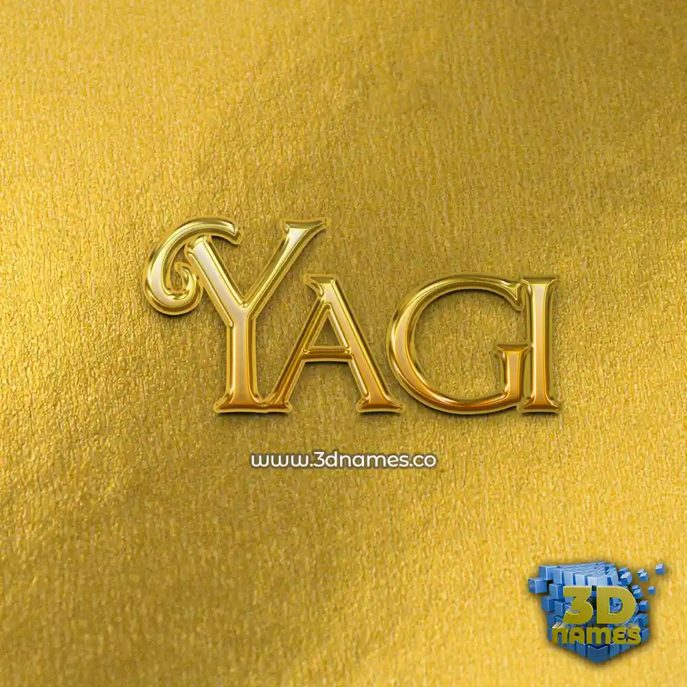 yagi in All Gold style - 3D name wallpaper